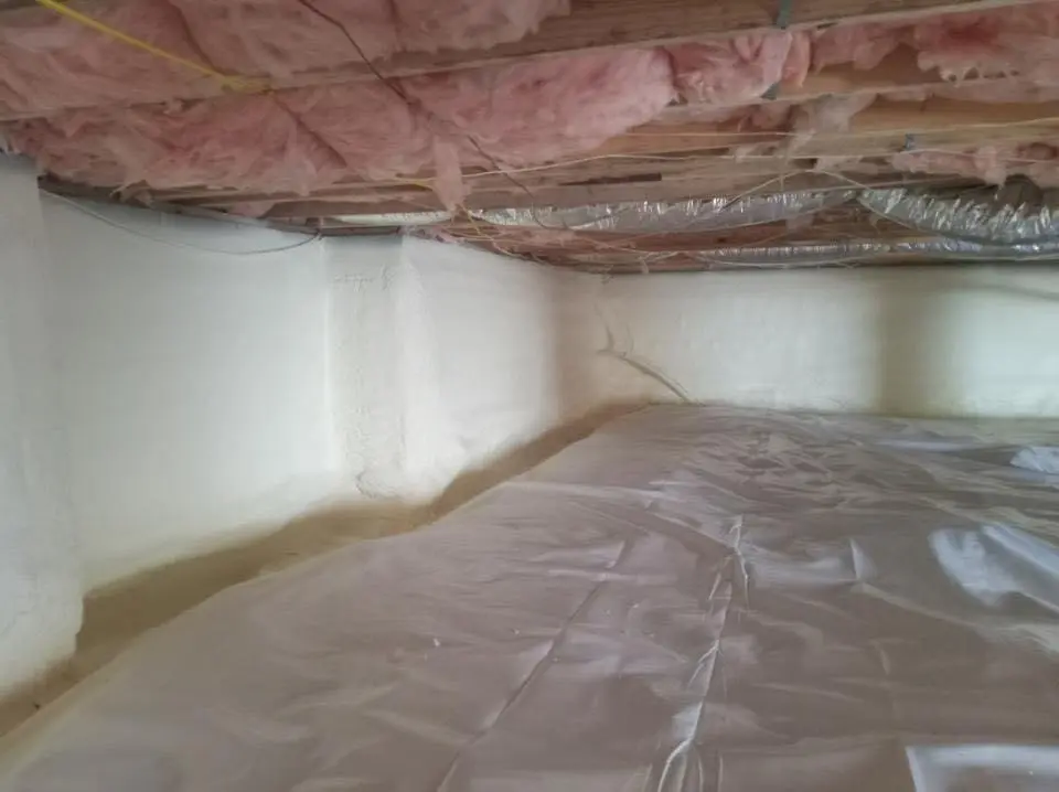 Crawl space encapsulation with closed-cell spray foam for Roof Waterproofing in Barberton